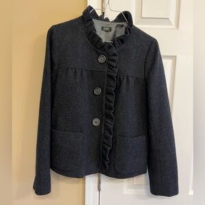 J Crew jacket Size S, Very good condition. Black/dark gray, Wool & lined inside